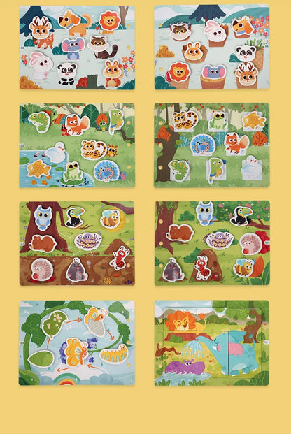 Montessori Baby Busy book My First Quiet Book Paste Early Learning Education Toy Children Toy Matching Game for Babies