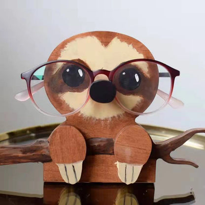 Animal Glasses Stand Holder Creative Puppy Dog Pet Shape Glasses Rack For Christmas Gift Wooden Home Office Desk Decor