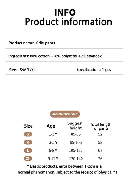 Autumn Baby Girls Leggings Ribbed Pants Cotton Lace Cuff  Toddler Kid Leggings Striped Casual Pants Kids Outfits Trousers