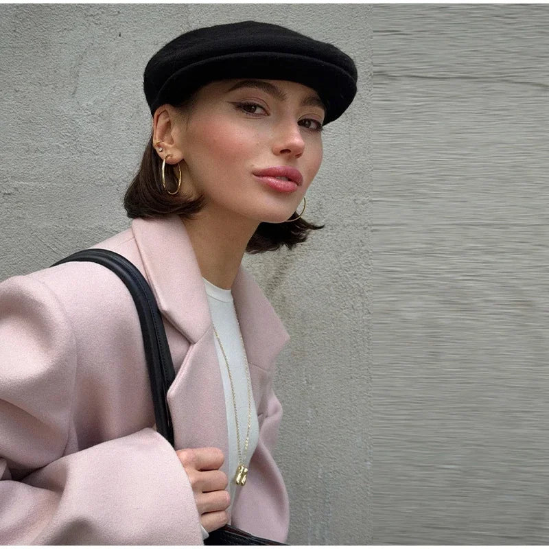 Single Breasted Women 's Winter Jacket Elegant Laple Pockets Thicken Full Sleeve Coats Female 2025 Autumn Winter Woman clothes