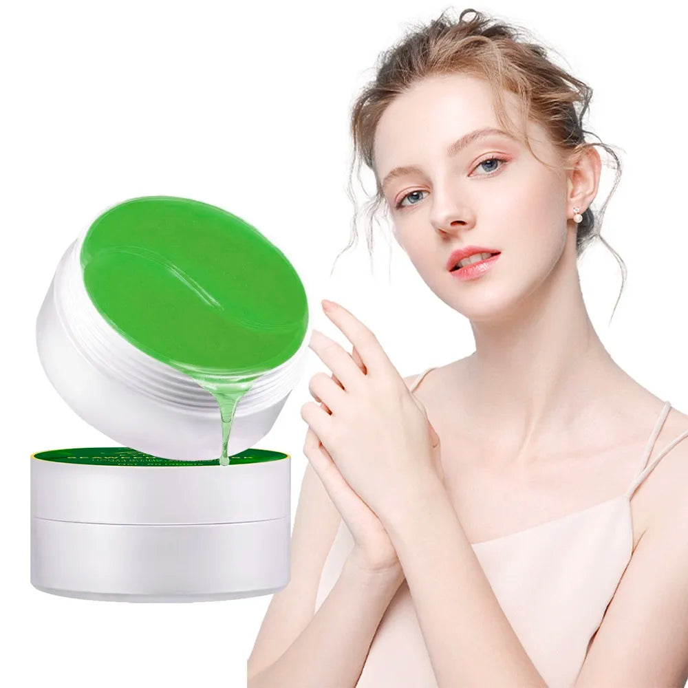 Seaweed EYE Mask 60PCS – Hyaluronic Acid Collagen Patches for Dark Circles,Puffiness, Natural,Non-Irritating,Certified Skincare