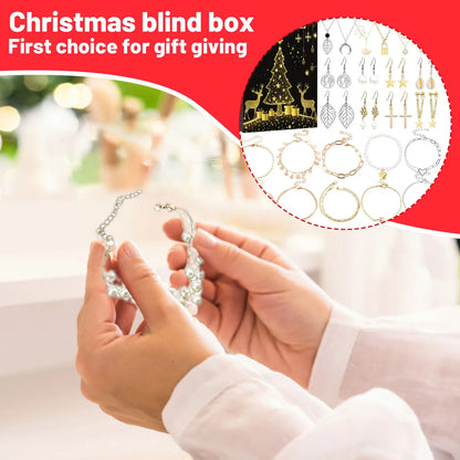 Christmas Countdown Calendar 24 Days Christmas Decorative Countdown Advent Calendar Necklace Bracelet Earrings Christmas Gifts