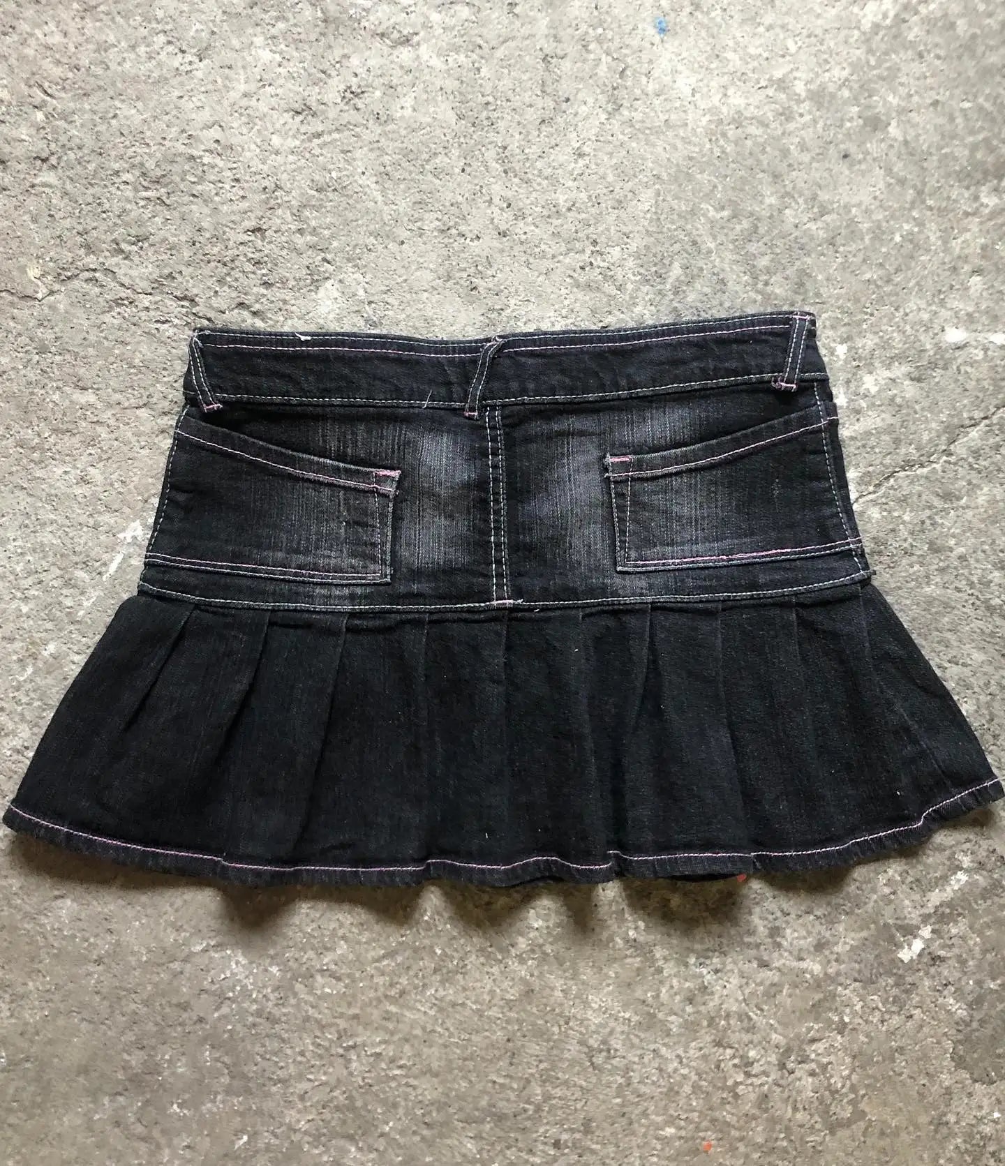 American Retro Letters Low Waist Slim Mini A Word Denim Skirt Women's Y2K New Harajuku Goth Sexy Spice Girls Fashion Street Wear