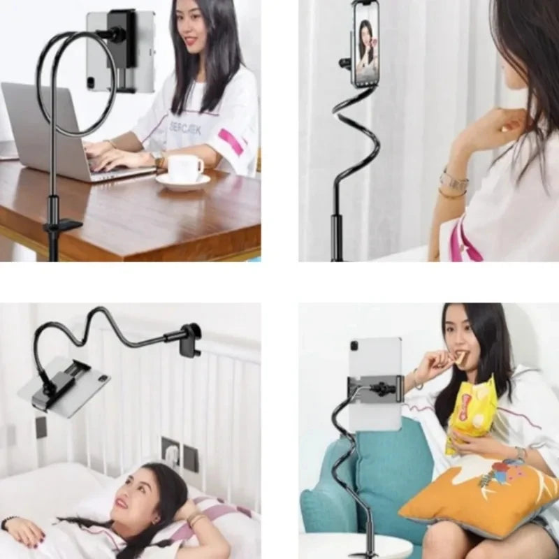 Universal Tablet Stand for Bed Rotatable Phone Holder for 4-12.9'' iPad Samsung Gooseneck Lazy Flexible Long Arm Tablet Bracket
