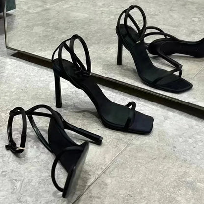 Women's Sandals Summer High Heel 2025 Fashion Elegant High Heel Shoe Open Toe Banquet Shoe Women Shoe Zapatos