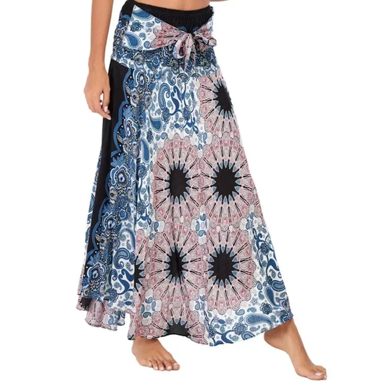 Sexy Summer Long Boho Bottom Women Skirt Vintage Casual Ropa Mujer Faldas Loose Fashion y2k Maxi Skirts Woman Clothing Saia Jupe