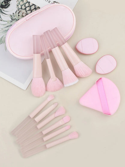 New Mini Makeup Brush Set 10PCS Eyeshadow Loose Powder Brush Travel Portable Soft Hair Makeup Tools Christmas gift