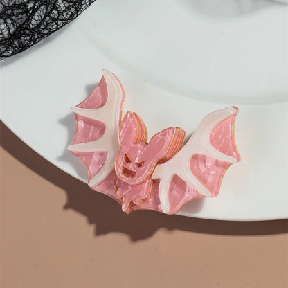 EtherealBe bat and pumpkin lapel pins Halloween featuring a pink bat design for festive accessories