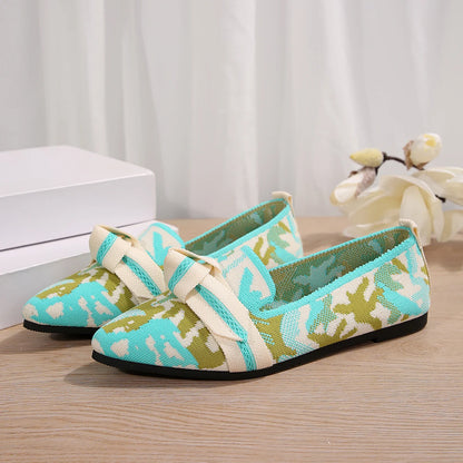 Women's Shoes Loafers Ballet Flats Pointed Toe Barefoot Slip-on Casual Low Heel Luxury Brand Woman Shoe New in Butterfly