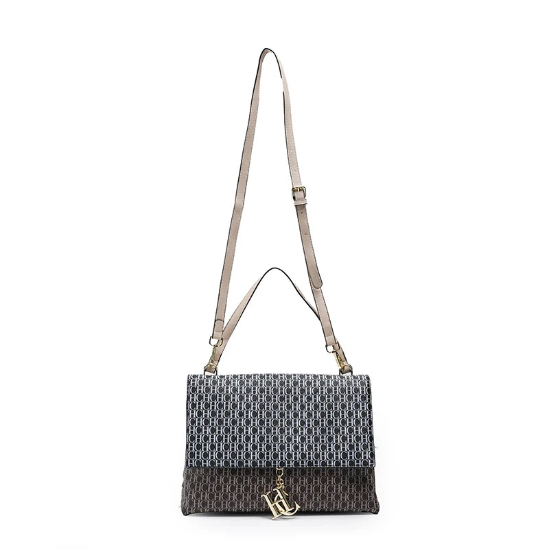 CH Retro Texture Women's Bag Printed Shoulder Bag Casual Fashion Square Small Women's Bag Tote Bag