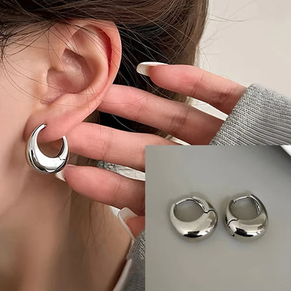 Original 925 Sterling Silver Hoop Earrings For Women Love Heart Round Vintage Earring Jewelry Party Christmas Gift