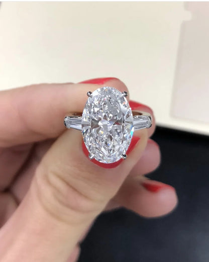 Original 100% 925 Sterling Silver Wedding Engagement Cocktail Women Luxury Drop Cuts Simulated Diamond Rings Fine Jewelry Gift