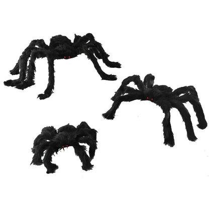 Horror Giant Black Plush Spider Halloween Party Decoration Props Kids Children Toys Haunted House Decor