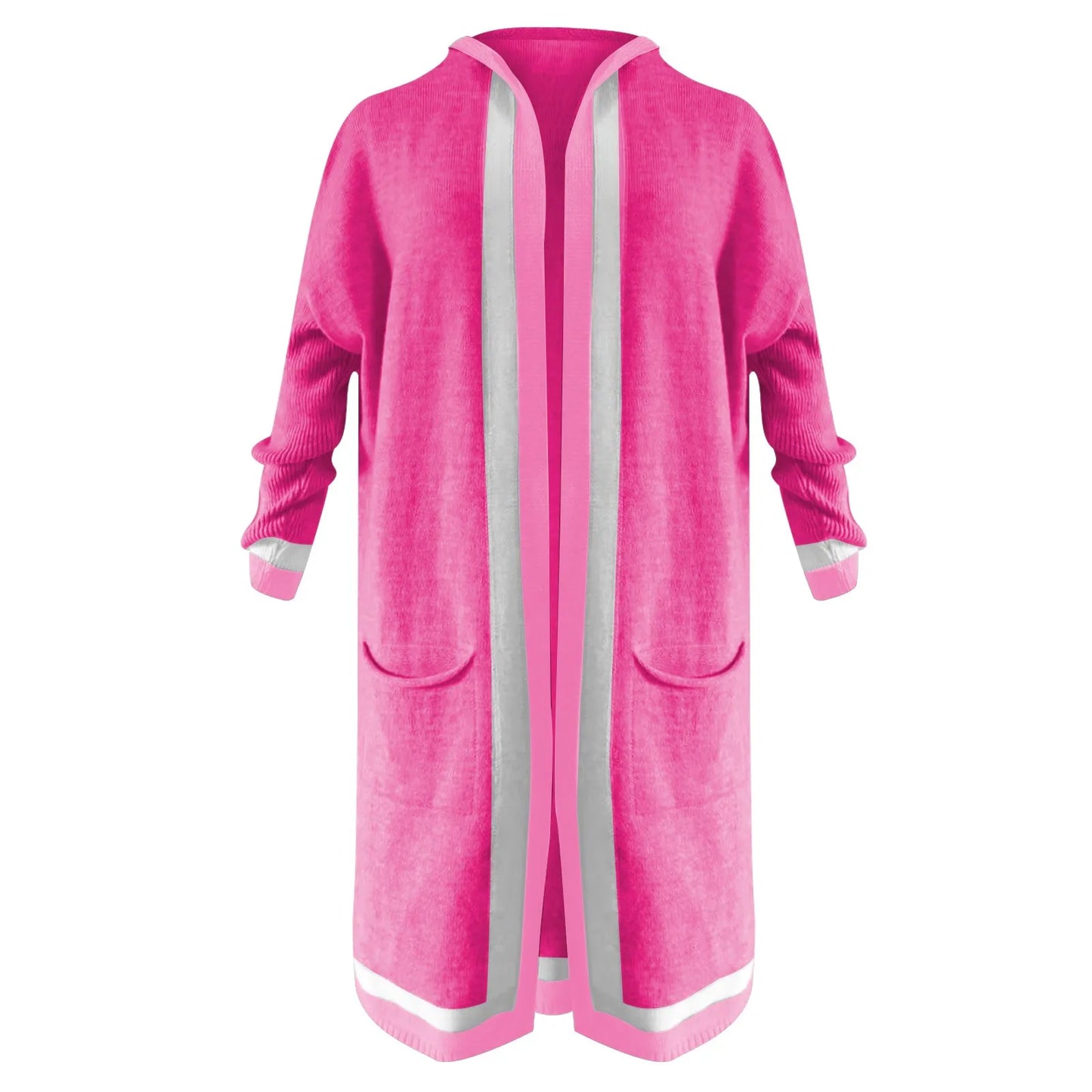 Women's Casual Hooded Sweater Cardigan Coat Chic Warm Loose Fit Streetwear Long Sweater Knitted Cardigan Autumn Winter Oversized
