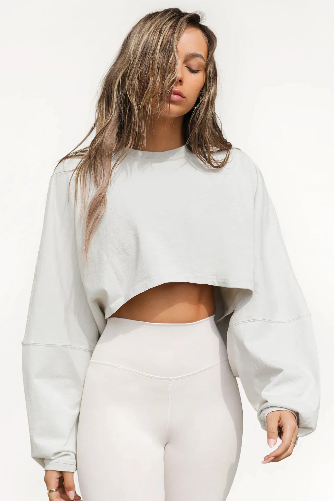 Autumn Winter Women's No Hat Hoodies Fashion O-neck Loose Long Sleeve Pullove Casual Workout Jogger Female Sexy Crop Sweatshirt