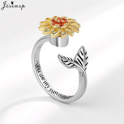 Luxury Fashion Fidget Spinner Ring Anxiety for Women Multiple Crystal Planet Butterfly Finger Rings Anti Stress Wedding Jewerly