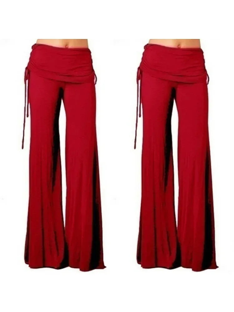 EtherealBe women's medieval cosplay pants in red with a flattering flared design and adjustable waist