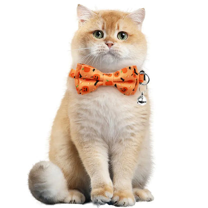 Pet Breakaway Cat Collar Halloween Adjustable Tie Bow Cute Puppy Kitten Collars Rabbit Accessories Pet Pet Products