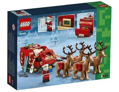 LEGO 40499 Santa's Reindeer Sled Vehicle for Boys and Girls - Educational Building Block Christmas Gift
