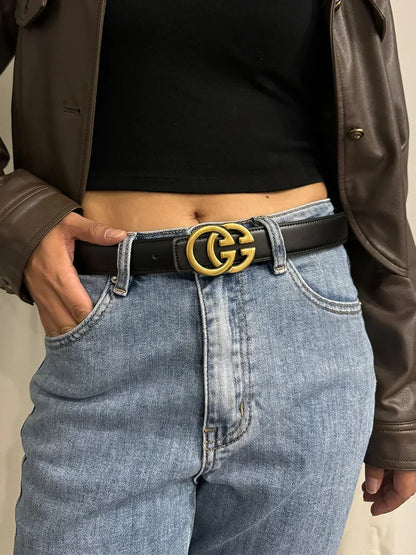 GG fashion cowhide real leather belt for women luxury desiner Unisex men's belt elegant girdle belt female jeans waistband