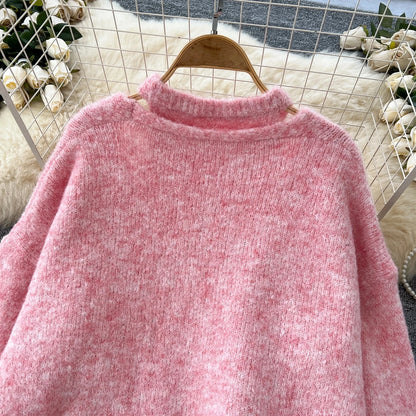 SINGREINY Fashion Solid Cashmere Sweater Long Sleeves Loose Warm Cardigan+Sleeveless Knitting Tank Top Winter Gentle Casual Tops