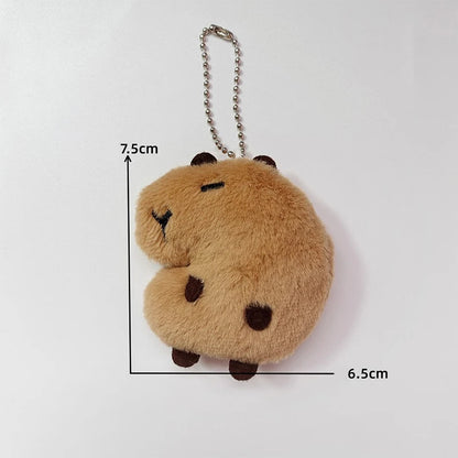 Cute Squeak Capybara Kapybara Key Chain Guinea Pig Plush Toy Pendant Backpack Charms Car Bag Decor Christmas Gift