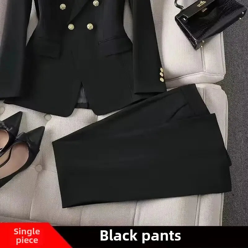 Elegant Women's Fashionable White Western-Style Suit Zihongsuitsuit High-End Business Attire Long-Pants Set For Special Occasion