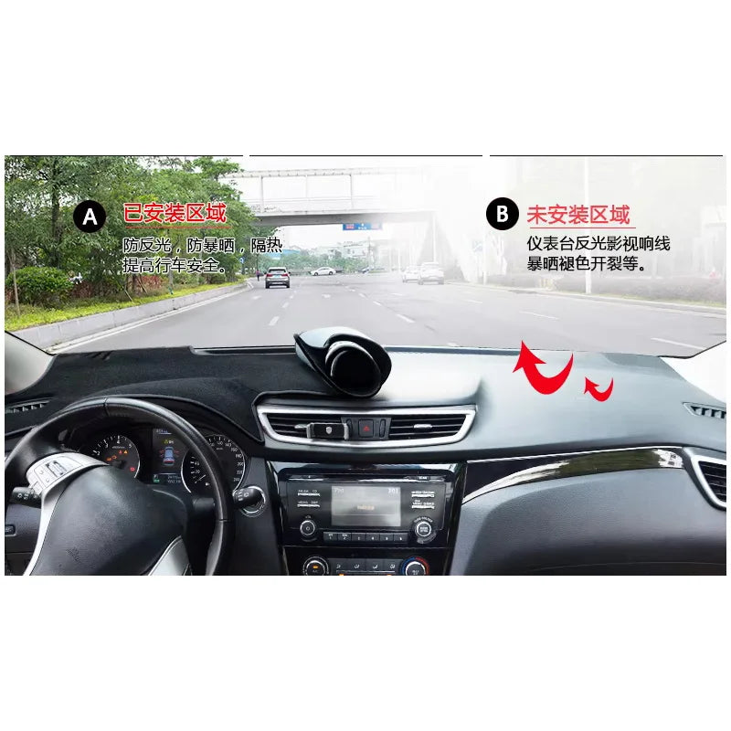 FOR 13-18 Freelander Sunscreen pad Automotive interior modification Central control dashboard pad Light blocking pad