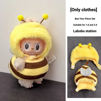 Cartoon Cute Doll Clothing For Labubu Wacky Mart Fried Shrimp Diy Doll Clothing Personalized Dressing Suitable For Labubu V1 V3