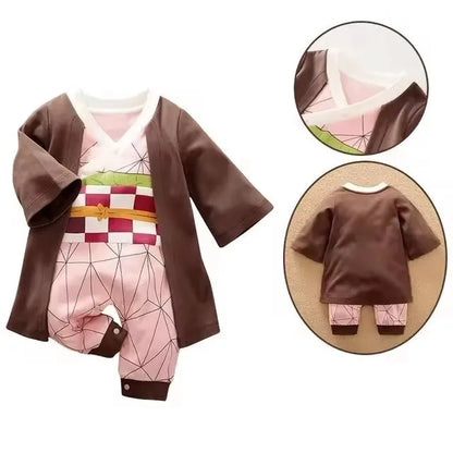Baby Anime Clothes Newborn Cotton Rompers Training Outfit Infant Kids Halloween Cartoon Cosplay Costume Jumpsuit