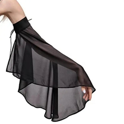 1Pair Women Long Tulle Sleeves Sunscreen Detachable Decorative Sheer Chiffon Arm Covers Gloves Wedding Dress Costume Accessories