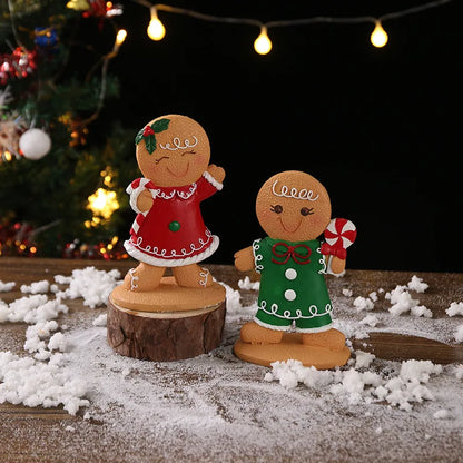 Christmas Gingerbread Man Doll Tree Pendant Ornaments Holiday Party Supplies Home Party Navidad Christmas Decoration Kids Gift