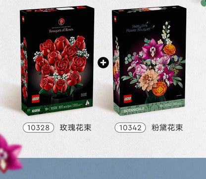 Lego Flower Plant Series 10342 Fendai Bouquet Recommended Ornaments for Men and Women Valentine's Day Gifts