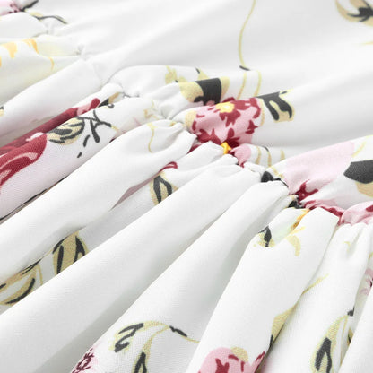 Spring Autumn Vintage Flower Floral Print Maxi Dress Office Lady Fashion Mujer Elegant Long Sleeve O-neck Dresses For Women 2023