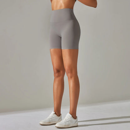 Summer Women Yoga Shorts Naked Feel Sports Shorts  Fitness Tights High Waist Gmy Running Push Up Clothes Workout Cycling Shorts