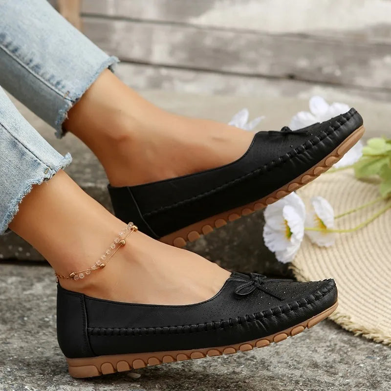 Women's Shoes 2025 New Slip on Women's Flats Casual Round Toe Flat Shoes Women Breathable Loafers Shallow Comfort Shoes Ladies