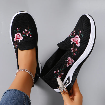 Spring and Autumn New Women's Sports Shoes Fashionable Breathable Lightweight Non-Slip Wear-Resistant Casual Sports Shoes Flat Shoes Loafers