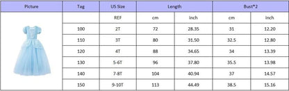 Kids Cosplay Costume Girl Summer Pageant  Fantasy Children Cinderella Carnival Clothes Princess Birthday Dress 2-10 Year