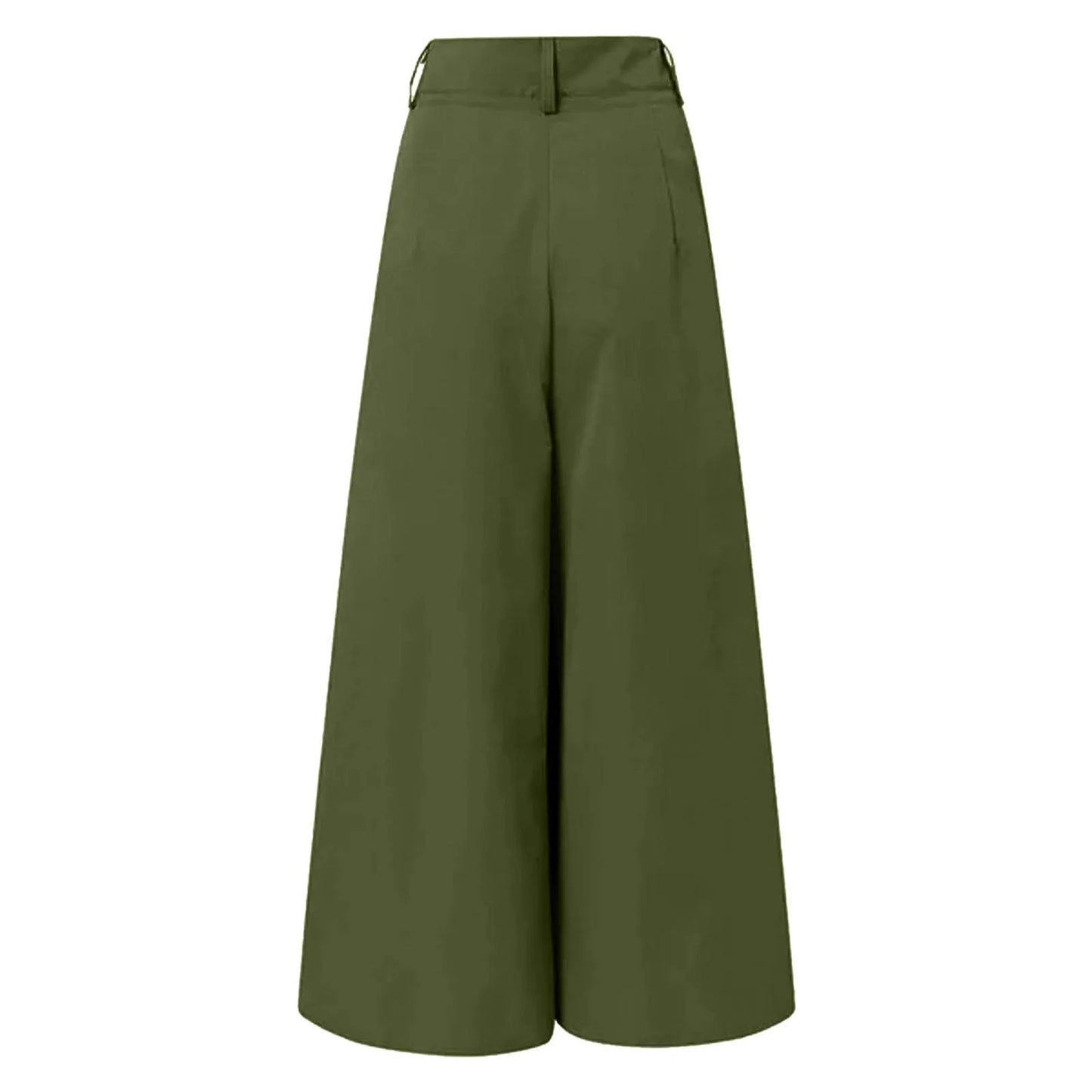 Women Fashion Palazzo Pants Cotton Linen Comfy Baggy Trousers Super Wide Floor Length Pants Women Clothing Pantalones De Mujer