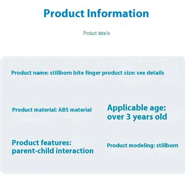 Stitch Biting Finger Prank Toy Funny Interactive Game Cute Stress Relief Desk Decor for Kids Adults Halloween Trick