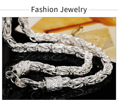 New listing 925 Sterling Silver 20 Inches 5MM Personalized Man Necklace Woman Fashion Charm Hip Hop Jewelry Christmas Gift