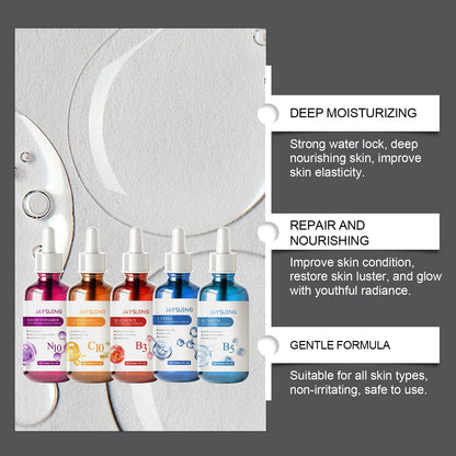 Facial Serum Skin Care Sets 5PCS Hyaluron Acid Vitamain C Niacinamide Fade Wrinkle Shrink Pores Moisturizing Brighten B5 Essence