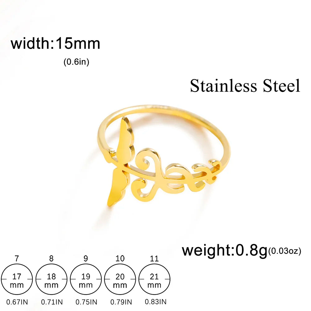 Lucktune Caduceus Medical Symbol Rings Women Stainless Steel Snake Bind Wing Finger Ring Vintage Jewelry Gift for Doctor Nurse