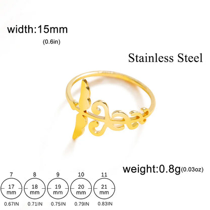 Lucktune Caduceus Medical Symbol Rings Women Stainless Steel Snake Bind Wing Finger Ring Vintage Jewelry Gift for Doctor Nurse