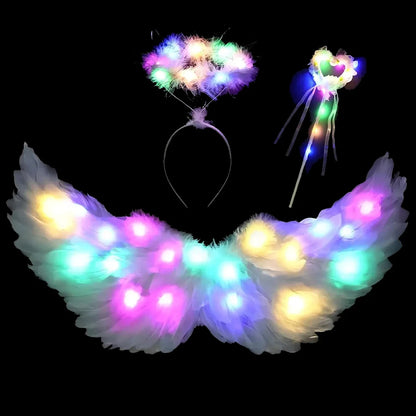EtherealBe Light Up Angel Costume for Girls Set