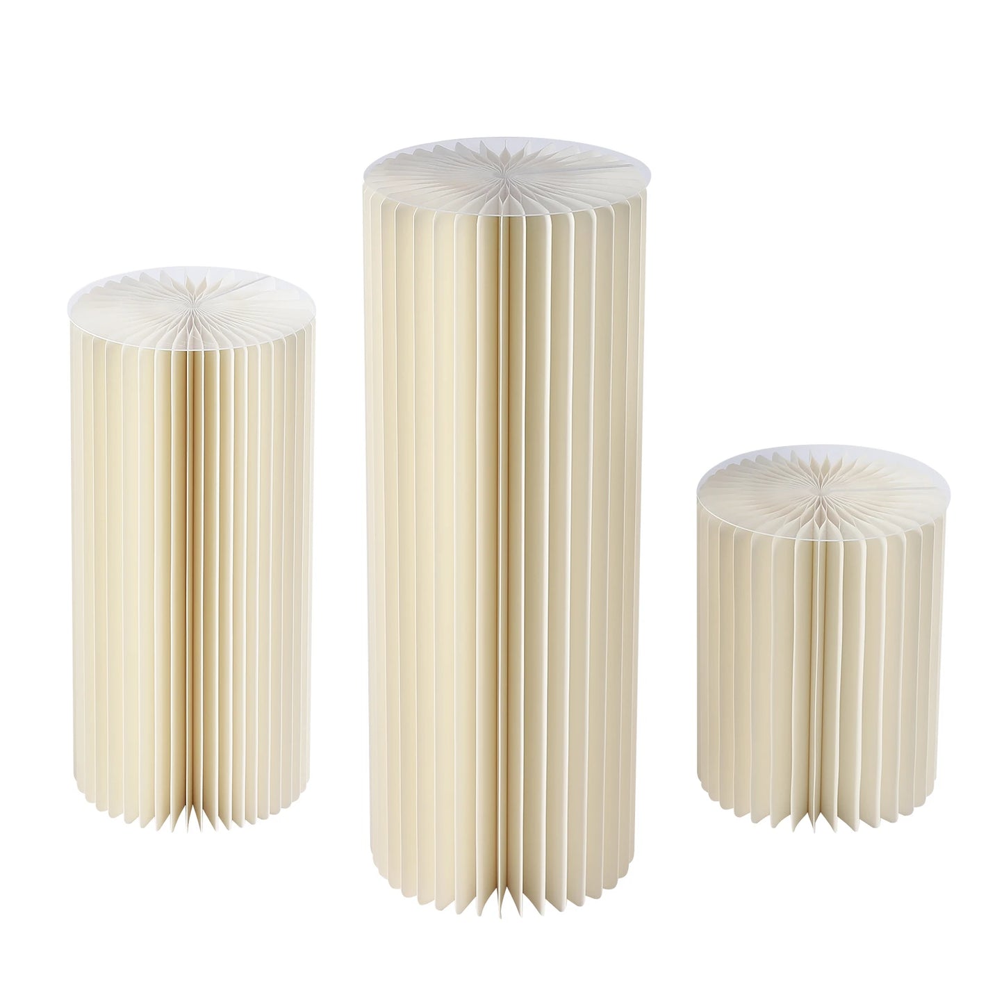 2/3/4PCS Wedding Party Flower Stand Cylinder Cardboard Centerpiece with Pvc Panels Cylinder Flowers Stand Wedding Centerpieces