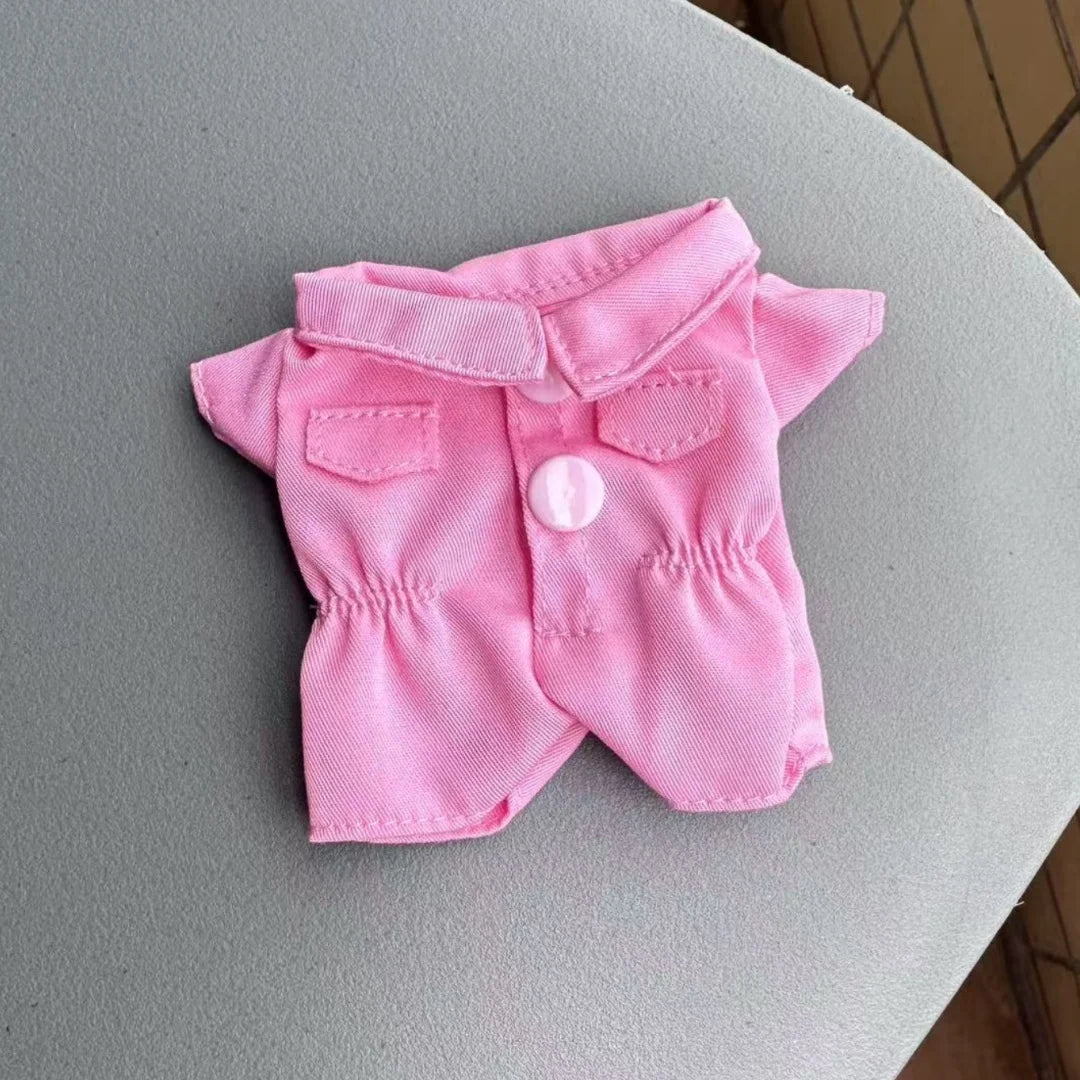 Clothes For Labubu 17cm Outfit Accessories for The Monster Korea Kpop Labubu Idol V1 V2 V3 Commando Jacket Clothing Pendant Mp5