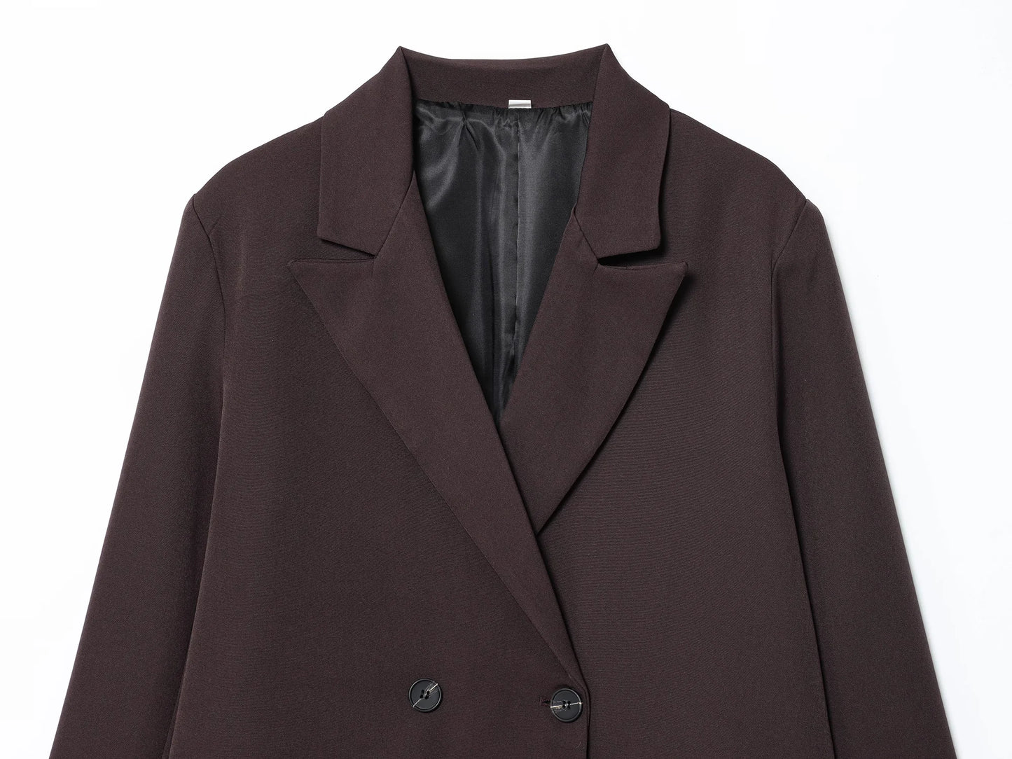 KONDALA Elegant Double Breasted Suit Women's Fall Commute Lapel Blazer Coat 2025 Spring Autumn Minimalist Office Lady Blazer