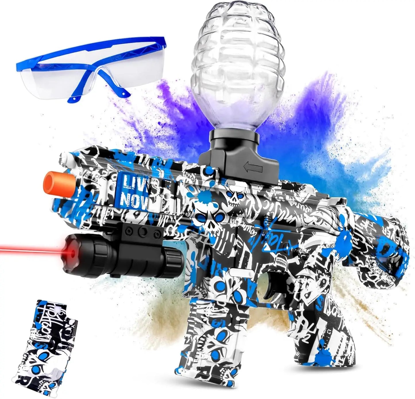 M416 Blaster Toy Gun, Blaster With Glasses, Automatic Summer Outdoor Toys For Activities Team Game(without water beads）