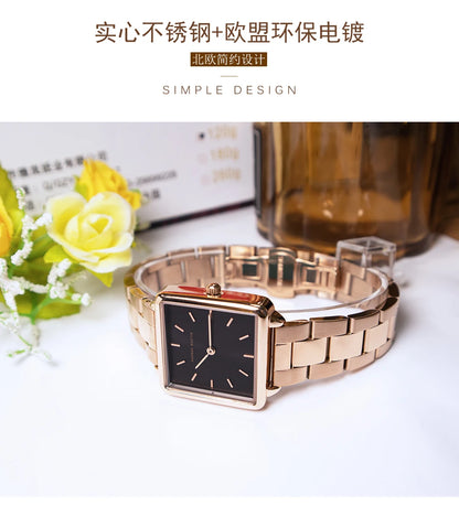 Simple Design Stainless Steel Strap Quartz Machine Core 3ATM Waterproof Wrist Watch Multifunctional Dropshipping Women's Watches